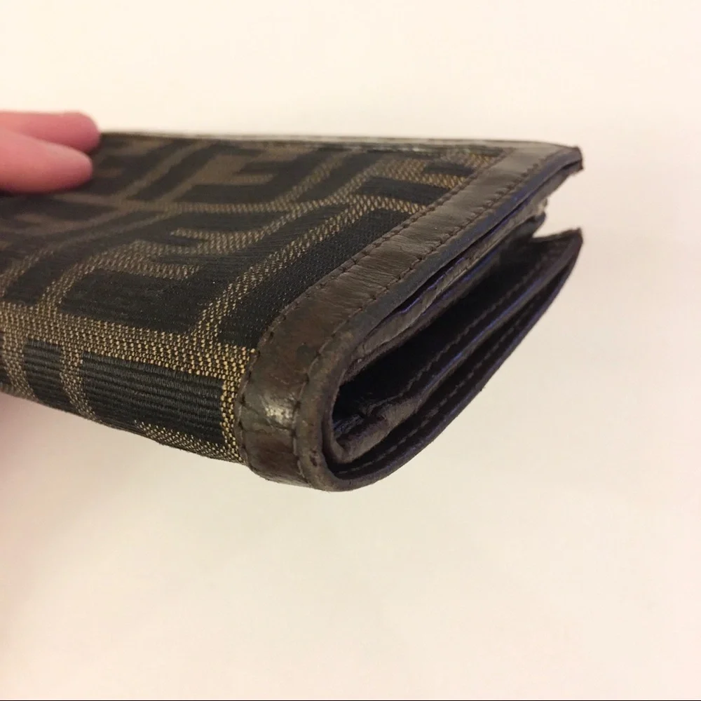 Fendi Zucca Canvas Monogram Bifold Wallet
